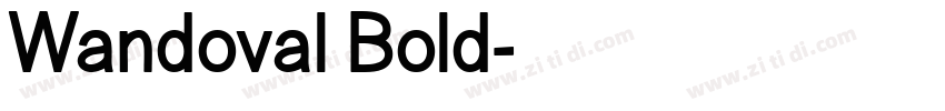 Wandoval Bold字体转换